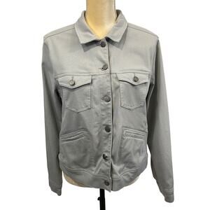 Liverpool Jacket Gray Stretch Long Sleeves Jacket Medium